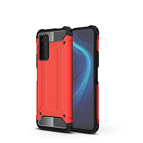 ETGOKJM Telefonschutz Schutzhülle Compatible with Honor X10 Case TPU + PC Stoßfänger Dual Layer Stoßfest HYBRID Schutzschützer Robust Telefonzubehör(Red) von ETGOKJM