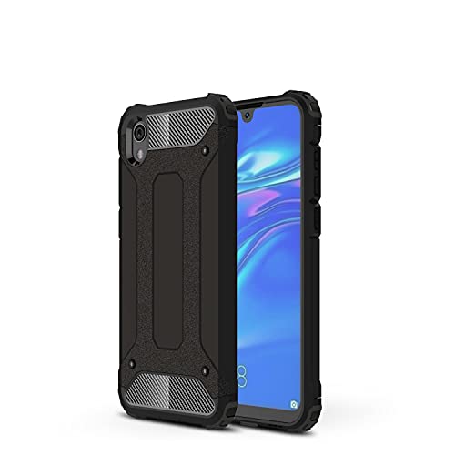 ETGOKJM Telefonschutz Schutzhülle Compatible with Huawei y5 2019 / Ehre 8s Fall TPU + PC Stoßfänger Dual Layer Stoßfest Hybridschutz Robustes Fall Telefonzubehör(Black) von ETGOKJM