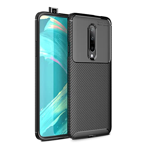 Handyschutz Für OnePlus 7 Pro Case Anti-Shatter Shatter-Handyresistent, weiche Haut Textur TPU Ultra Slim Shockproof Phone Case, Soft Anti-Scratch Case Lining Microfiber Zubehör von ETGOKJM