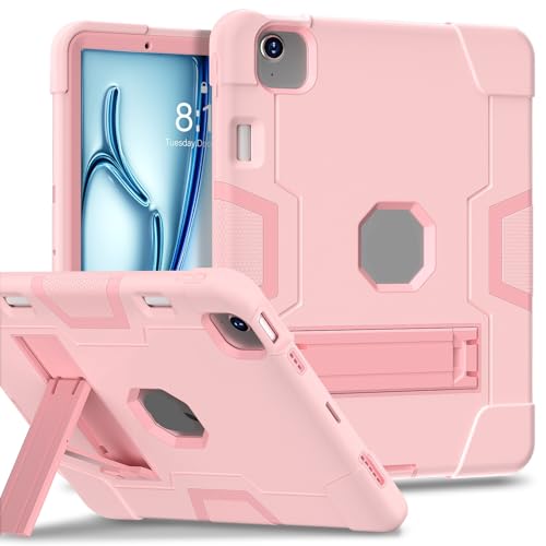 Tablet-Schutz Compatible with iPad Air 11 Inch Case M3 2025 / M2 2024 Case with Built-in Pencil Holder Silicone+PC Hybrid Cover with Shockproof Design, Foldable Kickstand & 360° Protection Tablet-Zube von ETGOKJM