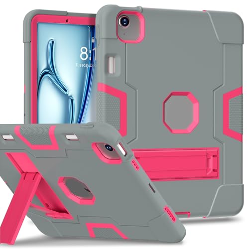 Tablet-Schutz Compatible with iPad Air 11 Inch Case M3 2025 / M2 2024 Case with Built-in Pencil Holder Silicone+PC Hybrid Cover with Shockproof Design, Foldable Kickstand & 360° Protection Tablet-Zube von ETGOKJM