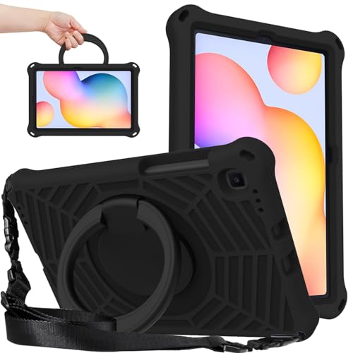 Tablet-Schutz Kinder-Schutzhülle kompatibel mit Samsung Galaxy Tab S6 Lite 10,4 Zoll SM-P620/P625/P610/P613/P615/P619, stoßfeste Schutzhülle mit Schultergurt, Anti-Fingerabdruck Tablet-Zubehör(Black) Tablet-Schutz Kinder-Schutzhülle kompatibel mit Samsung Galaxy Tab S6 Lite 10,4 Zoll SM-P620/P625/P610/P613/P615/P619, stoßfeste Schutzhülle mit Schultergurt, Anti-Fingerabdruck Tablet-Zubehör(Black) von ETGOKJM