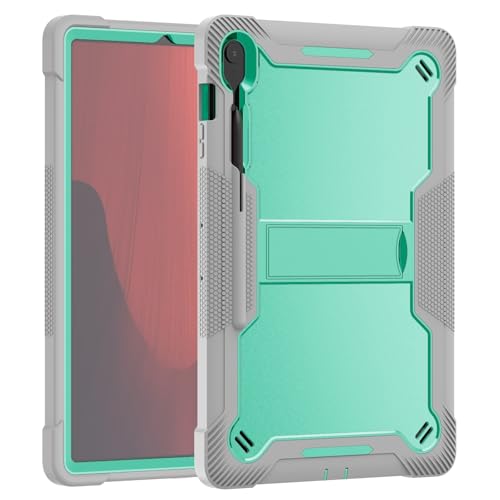 Tablet-Schutz Kompatibel mit Samsung Galaxy Tab S10 FE Plus Hülle (2025) 13,1 Zoll SM-X620/X626 Stoßfeste, robuste Schutzhülle mit integriertem Ständer, robuste Hybrid-Abdeckung Tablet-Zubehör(Grey+gr von ETGOKJM