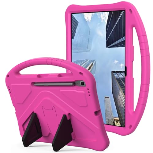 Tablet-Schutz Kompatibel mit Samsung Galaxy Tab S10 FE Plus Hülle 13,1 Zoll SM-X620/X626B, leichte EVA-Schutzhülle mit verstellbarem Riemen, stoßfestem Griff und Ständer for Kinder Tablet-Zubehör(Rose Tablet-Schutz Kompatibel mit Samsung Galaxy Tab S10 FE Plus Hülle 13,1 Zoll SM-X620/X626B, leichte EVA-Schutzhülle mit verstellbarem Riemen, stoßfestem Griff und Ständer for Kinder Tablet-Zubehör(Rose von ETGOKJM