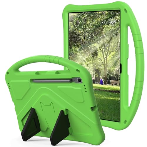 Tablet-Schutz Kompatibel mit Samsung Galaxy Tab S10 FE Plus Hülle 13,1 Zoll SM-X620/X626B, leichte EVA-Schutzhülle mit verstellbarem Riemen, stoßfestem Griff und Ständer for Kinder Tablet-Zubehör(Gree Tablet-Schutz Kompatibel mit Samsung Galaxy Tab S10 FE Plus Hülle 13,1 Zoll SM-X620/X626B, leichte EVA-Schutzhülle mit verstellbarem Riemen, stoßfestem Griff und Ständer for Kinder Tablet-Zubehör(Gree von ETGOKJM