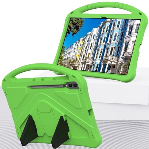 Tablet-Schutz Leichte, stoßfeste, kinderfreundliche Hülle, kompatibel mit Samsung Galaxy Tab S10 Ultra 14,6 Zoll 2024 SM-X920, mit Griffständer, verdickter Tablet-Hülle mit Aufprallschutz an den Ecken Tablet-Schutz Leichte, stoßfeste, kinderfreundliche Hülle, kompatibel mit Samsung Galaxy Tab S10 Ultra 14,6 Zoll 2024 SM-X920, mit Griffständer, verdickter Tablet-Hülle mit Aufprallschutz an den Ecken von ETGOKJM