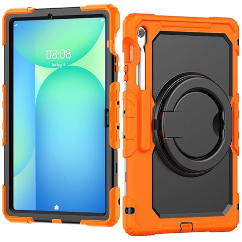 Tablet-Schutz Robuste, stoßfeste TPU-Hülle, kompatibel mit Samsung Galaxy Tab S10 FE Plus 13,1 Zoll SM-X620/X626B 2025, Kinderhülle, 360 Grad drehbarer Griff, Ständerhalterung mit Displayschutzfolie + Tablet-Schutz Robuste, stoßfeste TPU-Hülle, kompatibel mit Samsung Galaxy Tab S10 FE Plus 13,1 Zoll SM-X620/X626B 2025, Kinderhülle, 360 Grad drehbarer Griff, Ständerhalterung mit Displayschutzfolie + von ETGOKJM