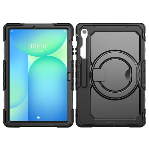 Tablet-Schutz Robuste, stoßfeste TPU-Hülle, kompatibel mit Samsung Galaxy Tab S10 FE Plus 13,1 Zoll SM-X620/X626B 2025, Kinderhülle, 360 Grad drehbarer Griff, Ständerhalterung mit Displayschutzfolie + Tablet-Schutz Robuste, stoßfeste TPU-Hülle, kompatibel mit Samsung Galaxy Tab S10 FE Plus 13,1 Zoll SM-X620/X626B 2025, Kinderhülle, 360 Grad drehbarer Griff, Ständerhalterung mit Displayschutzfolie + von ETGOKJM