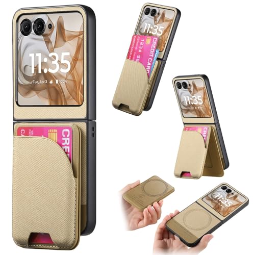 Telefon-Bildschirmschutz Compatible with Motorola Moto Razr 50 Case 2 in 1 Detachable Magnetic Wallet Case with Card Holder Compatible Stand Phone case Credit Card Slots PU Leather Shockproof Protecti von ETGOKJM