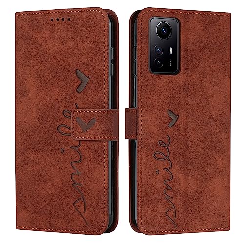 Telefon-Bildschirmschutz Kompatibel mit geprägtem Muster Xiaomi Redmi Note 12S, Leder-Brieftaschen-Handyhülle, Kartensteckplatzhalter, Klapp-Handyhülle, kompatibel mit Xiaomi Redmi Note 12S Telefonzub von ETGOKJM