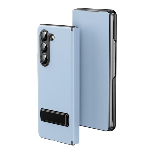 Telefon-Bildschirmschutz Lederhülle mit Ständer, kompatibel mit Samsung Galaxy Z Fold 5, magnetische Schutzhülle mit weichem Griff, Luxus-Cover for Männer/Frauen, hochklappbare, stoßfeste Handyhüllen von ETGOKJM