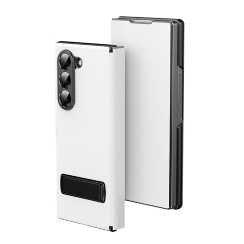 Telefon-Bildschirmschutz Lederhülle mit Ständer, kompatibel mit Samsung Galaxy Z Fold 6, magnetische Schutzhülle mit weichem Griff, Luxus-Cover for Männer/Frauen, hochklappbare, stoßfeste Klapp-Handyh von ETGOKJM