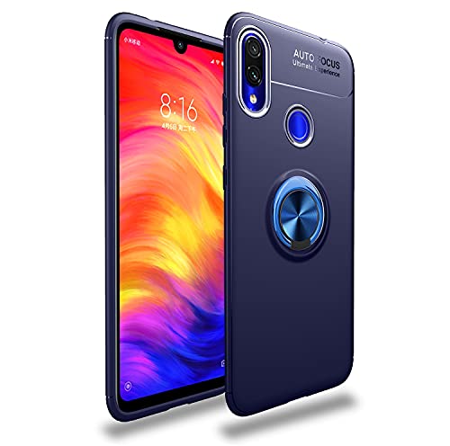 Telefonschutz Compatible with Xiaomi Redmi HINWEIS 7 / Anmerkung 7 Pro Case Weiche TPU Stoßdämpfe Fall 360 Grad rotierender Metallmagnetring Kickstand Wärmeableitung Anti-Fall Schutzhülle Telefonzubeh von ETGOKJM