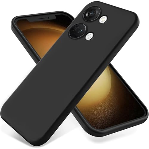 Telefonschutz Kompatibel mit OnePlus Ace 2V-Telefonhülle, kratzfest, dünn, flüssiges Silikon, weiches TPU-Gummi, vollständiger Kameraschutz, Stoßstange, reine Farbe, einfache Abdeckung mit Armband Tel von ETGOKJM