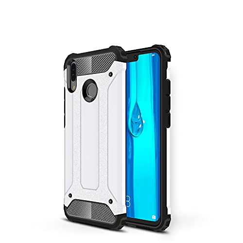 Telefonschutz Schutzhülle Compatible with Huawei y9 2019 Fall, Compatible with Huawei genießen 9 plus Fall, TPU + PC-Stoßfänger Dual-Schicht Stoßdämpfe Hybridschutz-robustes Fall Telefonzubehör(White) von ETGOKJM
