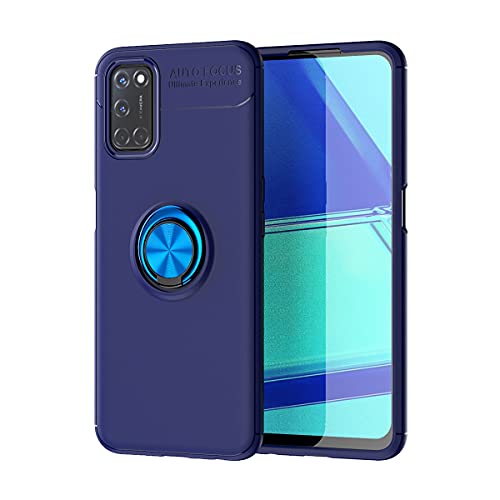Telefonschutz Schutzhülle Compatible with OPPO A72 / A92 / A52 Hülle Weiche TPU Stoßdichtes Gehäuse 360 ​​Grad rotierender Metall Magnetischer Ring Kickstand Wärmeableitung Anti-Herbstschutzkoffer Tel von ETGOKJM