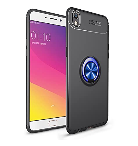 Telefonschutz Schutzhülle Compatible with Oppo R9 / F1Plus Fall Weiche TPU Stoßdichtes Gehäuse 360 ​​Grad rotierender Metall Magnetring Kickstand Wärmeableitung Anti-Herbstschutzkoffer Telefonzubehör( von ETGOKJM