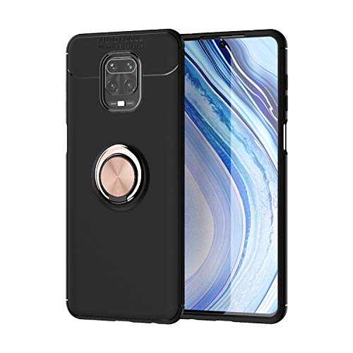 Telefonschutz Schutzhülle Compatible with Xiaomi Redmi HINWEIS 9 PRO / HINWEIS 9S / HINWEIS9 PRO MAX / POCO M2 Pro Case Weiche TPU Stoßdämpfe Fall 360 Grad rotierender Metall Magnetischer Ring Kicksta von ETGOKJM