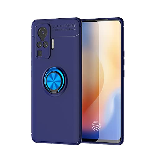 Telefonschutz Schutzhülle Compatible with vivo x50 pro Fall, Compatible with vivo x51 5G Fall weiche TPU Stoßfest Hülle rotierender Metallmagnetring Kickstand Wärmeableitung Anti-Fall-Schutzhülle Tele von ETGOKJM