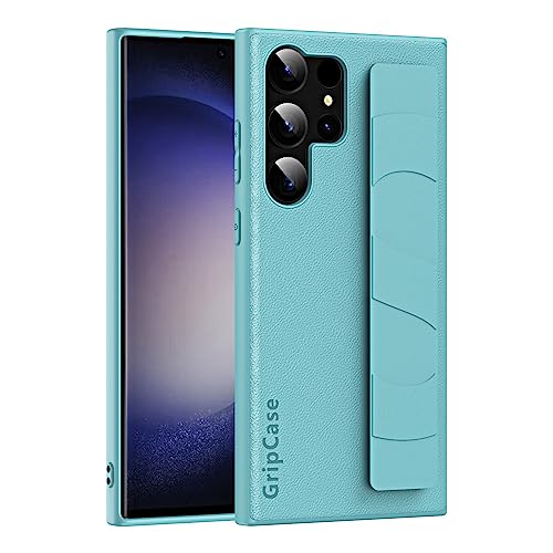 Telefonschutz Slim Compatible with Samsung Galaxy S23 Ultra Case with Adjustable Wrist Strap and Lightweight Design,Luxury Hard PC Shockproof Protective Cover Soft Wristband Handheld Phone Case Telefo von ETGOKJM