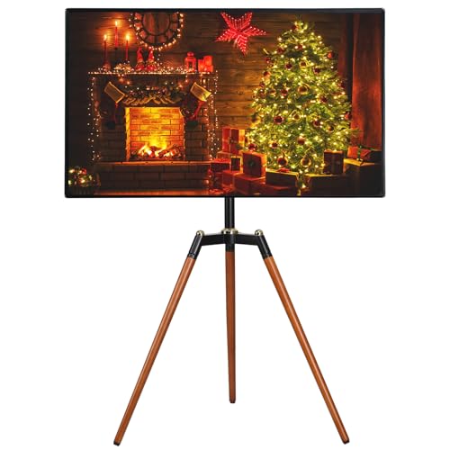 ETHU TV Ständer Staffelei für 32-65 Zoll, Fernsehständer höhenverstellbar, Standfuß Fernseher Ständer Holz/TV Standfuss schwenkbar, Verdecktes Kabelmanagement ETHU TV Ständer Staffelei für 32-65 Zoll, Fernsehständer höhenverstellbar, Standfuß Fernseher Ständer Holz/TV Standfuss schwenkbar, Verdecktes Kabelmanagement von ETHU