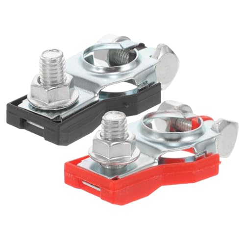 ETHZZLE 2 Stück Autobatterie Stapelkopf Batterieklemmen Autobatterie Clips Batterieladegerät Klemmen Anschlussklemme Batterieklemmenanschluss Batterieklemmenzubehör Autobatterieklemmen von ETHZZLE