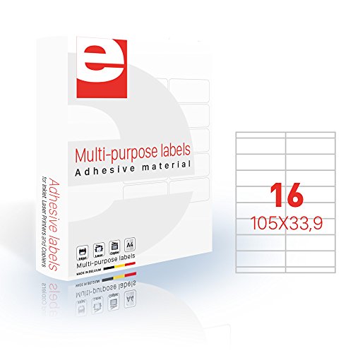 etilaser 30900006 16 Stück Etiketten 200 Blatt/Box A4 105 x 33,9 mm etilaser 30900006 16 Stück Etiketten 200 Blatt/Box A4 105 x 33,9 mm von ETILASER