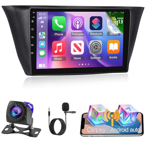 2G+64G Android Autoradio für IVECO Daily 2014-2021, Wireless Carplay & Android Auto 9 Zoll Touchscreen Radio mit WiFi/GPS/Bluetooth/EQ/FM RDS Radio+Rückfahrkamera +Mic von ETLFUCyber