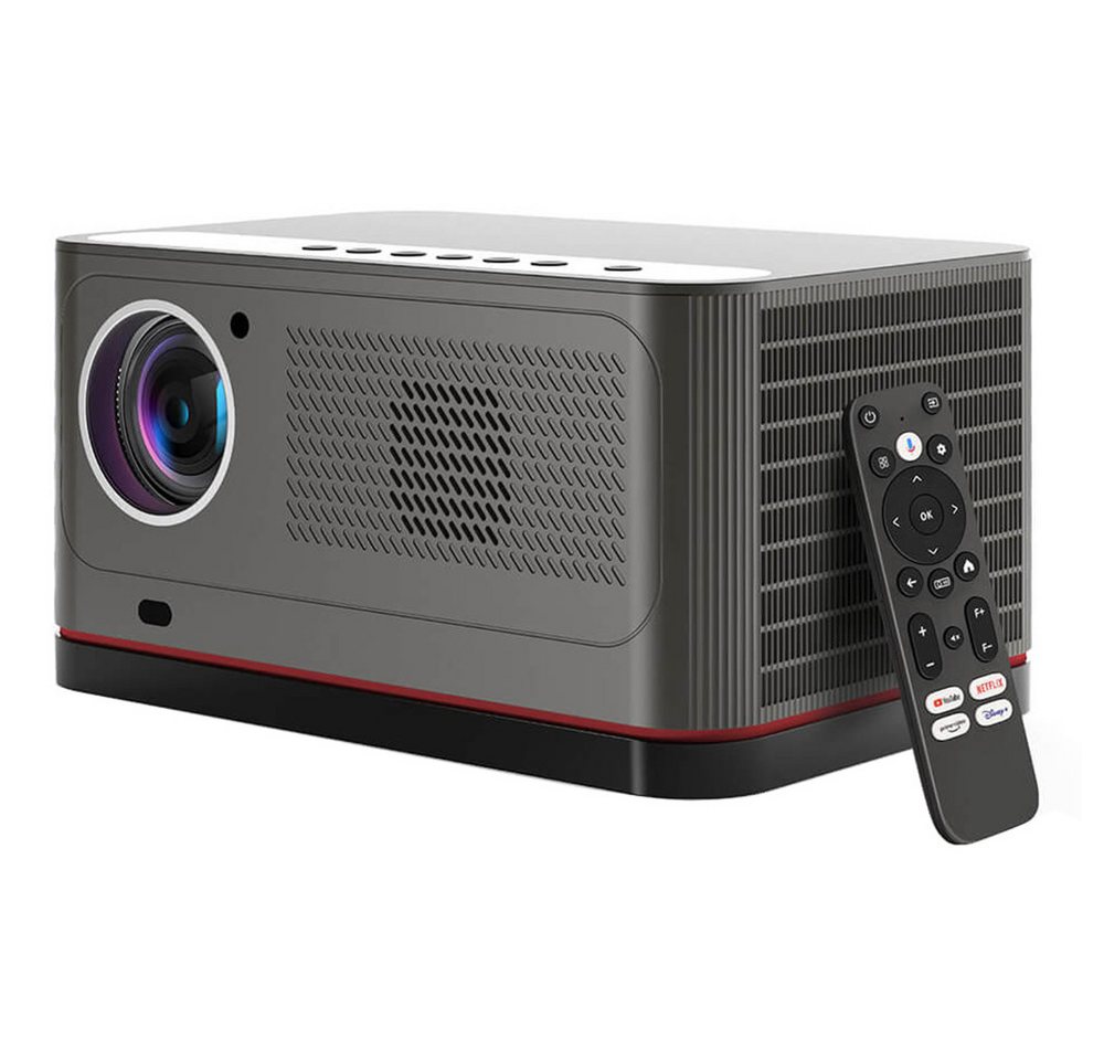ETOE Whale Pro Android TV Beamer, Native 1080P, 1500 ANSI, 4K-Dekodierung LCD-Beamer (3000:1, 1920*1080 px, Autofokus und automatische Trapezkorrektur, NetflixYouTube) von ETOE