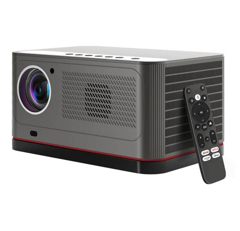ETOE Whale Pro Android TV Beamer, Native 1080P, 1500 ANSI, 4K-Dekodierung LCD-Beamer (3000:1, 1920*1080 px, Autofokus und automatische Trapezkorrektur, NetflixYouTube) von ETOE