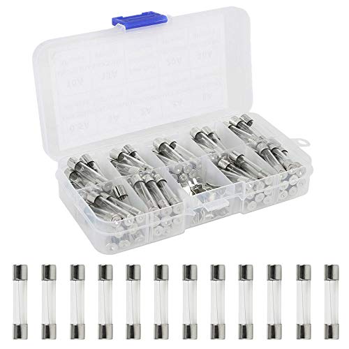 ETOPARS 72 Stück Auto Schnelle Schlag Glassicherung Fast Schlag Glas Sicherung Assortierte Kit 250V 6x30mm 0.5A 1A 2A 3A 5A 10A 15A 20A 30A von ETOPARS