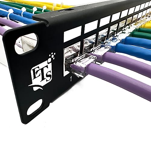 ETS 24-Port CAT6A FTP geschirmtes 1U Patchpanel 19 Zoll geladen mit werkzeuglosen Keystone-Buchsen, Rackmount oder Wandmontage ETS 24-Port CAT6A FTP geschirmtes 1U Patchpanel 19 Zoll geladen mit werkzeuglosen Keystone-Buchsen, Rackmount oder Wandmontage von ETS