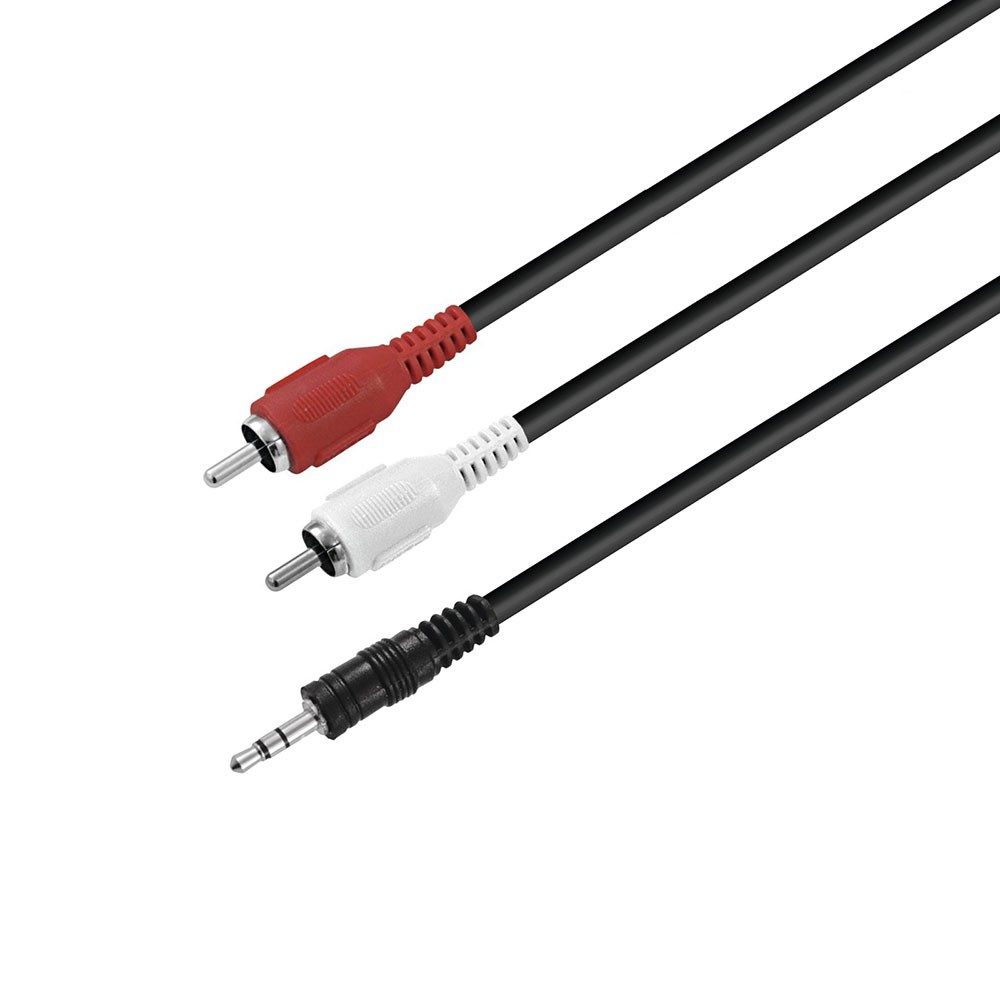 1,5m Audiokabel 2x Cinch 3,5mm Klinkenstecker Stereo von ETT