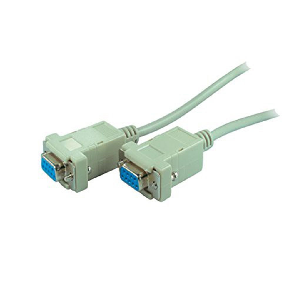 1,8m Null-Modem-Kabel mit 2 x 9-pol.D-Sub Buchsen von ETT