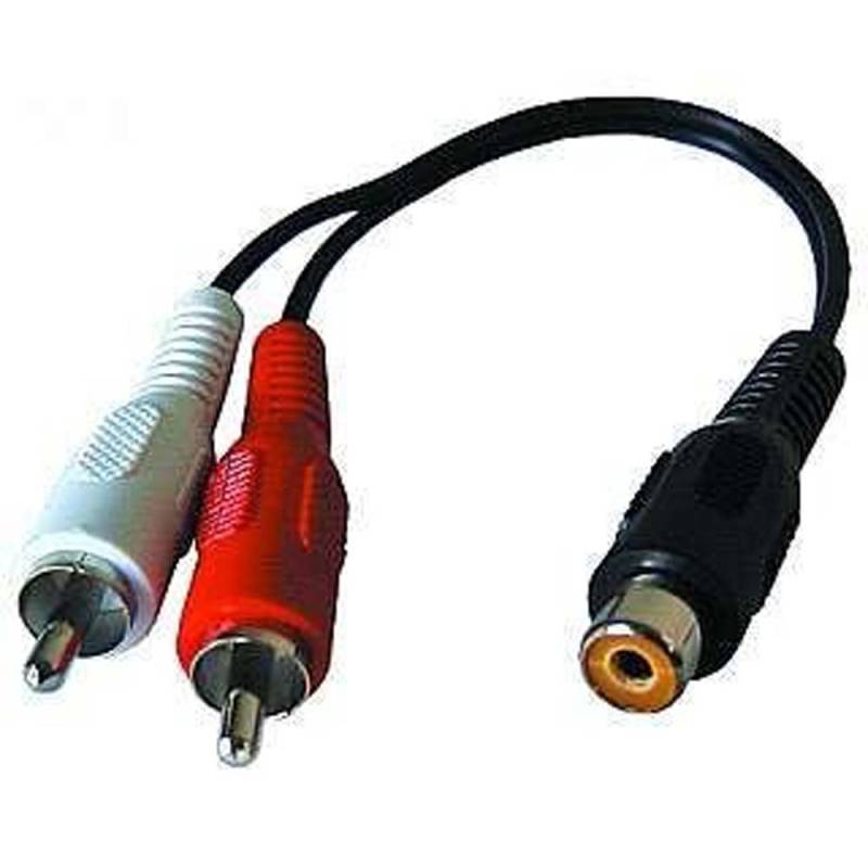 Cinch-Kupplung auf 2xCinch-Stecker 0,2m von ETT