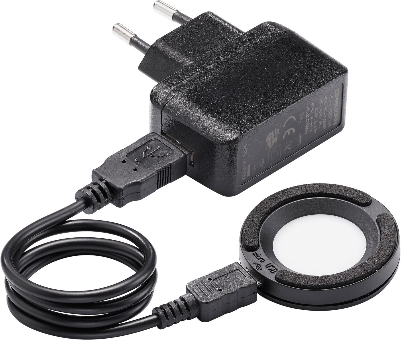 ETT Solaruhr-Schnellladelampe (3-tlg., bestehend aus Ladelampe, Ladekabel mit USB-Anschluss & Adapter, Ladegerät, für alle Solaruhren geeignet, einfaches Laden) von ETT