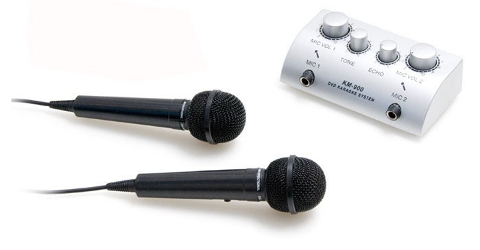 Karaoke-Mischverstärker + 2x Mikrofon TV-1 von ETT