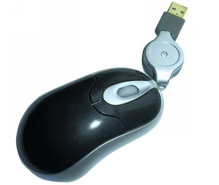 Laptop-Maus Megakick schwarz/silber USB-Adapter M083 von ETT