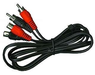cinch-Verlängerung 5 m stereo, Stecker-Kupplung von ETT
