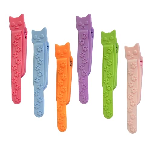 ETUCYNG Automatisches Lesezeichen Silikon, lustige Lesezeichen | Cat Lesezeichen Set automatische Buchmarken,6x Silicon -Seitenhalter -Clip für Buchliebhaber, niedliche -Lesezeichen Lesen Accessoires von ETUCYNG