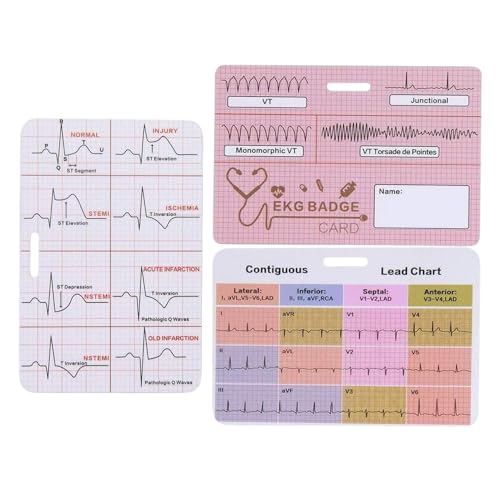 ETUCYNG EKG Interpretation, EKG -Abzeichen - Krankenschwester Abzeichen Referenzkarten,3x Cardiac Study Leitfaden Pflegeklinische ER ICU Telemetrie RN EKG Referenz für die Arbeit ETUCYNG EKG Interpretation, EKG -Abzeichen - Krankenschwester Abzeichen Referenzkarten,3x Cardiac Study Leitfaden Pflegeklinische ER ICU Telemetrie RN EKG Referenz für die Arbeit von ETUCYNG