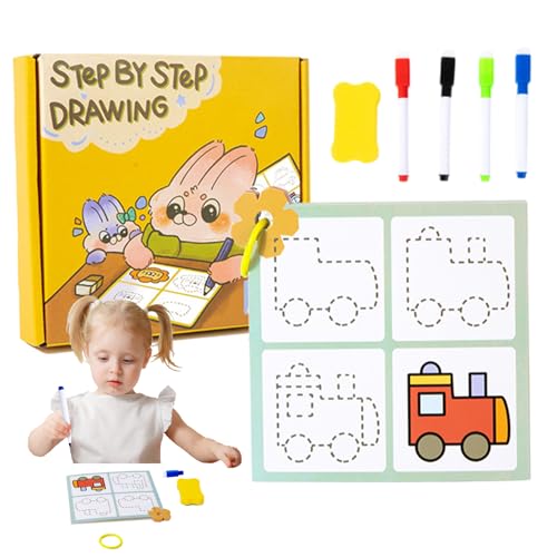 ETUCYNG Stiftkontrollbuch für Kinder im Alter von 3 bis 5 Jahren, saubere Vorschularbeitsbücher,Einfaches Zeichnen trockener Löschaktivitätsbuch | Neuheit Stick Figur Zeichnungsausübung, ETUCYNG Stiftkontrollbuch für Kinder im Alter von 3 bis 5 Jahren, saubere Vorschularbeitsbücher,Einfaches Zeichnen trockener Löschaktivitätsbuch | Neuheit Stick Figur Zeichnungsausübung, von ETUCYNG