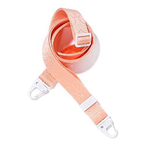 ETUUI Chicago Straps White in Peach I Handykette mit Karabinern I Universale Kette Halsband zum Umhängen I Handykette Umhängeband kompatibel für alle Smartphones von ETUUI