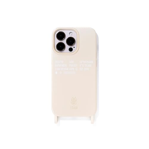 ETUUI Metallic Hook Hülle mit Ösen iPhone 14 Plus Creme [kompatibel mit MagSafe] - hochwertige Schutzhülle, Rundumschutz Handyhülle von ETUUI