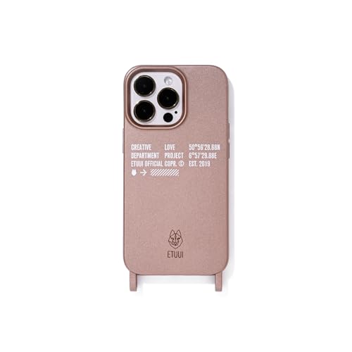 ETUUI Metallic Hook Hülle mit Ösen iPhone 14 Pro Braun [kompatibel mit MagSafe] - hochwertige Schutzhülle, Rundumschutz Handyhülle von ETUUI