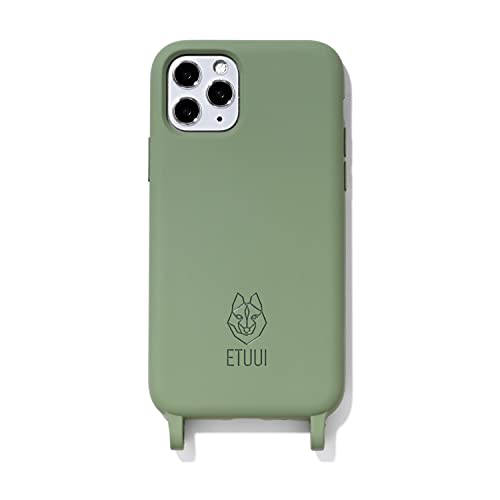 ETUUI Silk Hook Hülle Apple iPhone 11 Pro Max in grün - hochwertige Schutzhülle, Rundumschutz Handyhülle für Smartphone von ETUUI