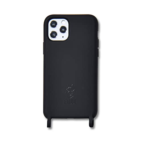 ETUUI Silk Hook Hülle Apple iPhone 13 in Schwarz - hochwertige Schutzhülle, Rundumschutz Handyhülle für Smartphone von ETUUI