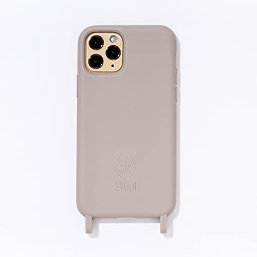 ETUUI Silk Hook Hülle iPhone 13 pro max Taupe - hochwertige Schutzhülle, Rundumschutz Handyhülle von ETUUI