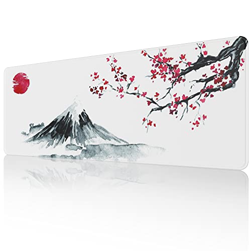 ETZ Mauspad mit japanischem Kirschblütenmotiv, 31,5 x 11,8 x 0,3 cm, rutschfeste Gummiunterseite, Gaming-Mauspad XL, Büro und Schreibtischunterlage ETZ Mauspad mit japanischem Kirschblütenmotiv, 31,5 x 11,8 x 0,3 cm, rutschfeste Gummiunterseite, Gaming-Mauspad XL, Büro und Schreibtischunterlage von ETZ
