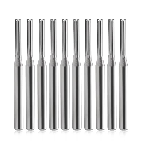 Schaftfräser,CNC fräser,fräser für oberfräse ,2 Flöten Gerade Fräser ,fräser 3.175mm 1/8"schaft,2mm Schnittdurchmesser ,12mm Schnittlänge CNC Fräser für Dichteplatte, Massivholz, Sperrholz Schaftfräser,CNC fräser,fräser für oberfräse ,2 Flöten Gerade Fräser ,fräser 3.175mm 1/8"schaft,2mm Schnittdurchmesser ,12mm Schnittlänge CNC Fräser für Dichteplatte, Massivholz, Sperrholz von HOZLY
